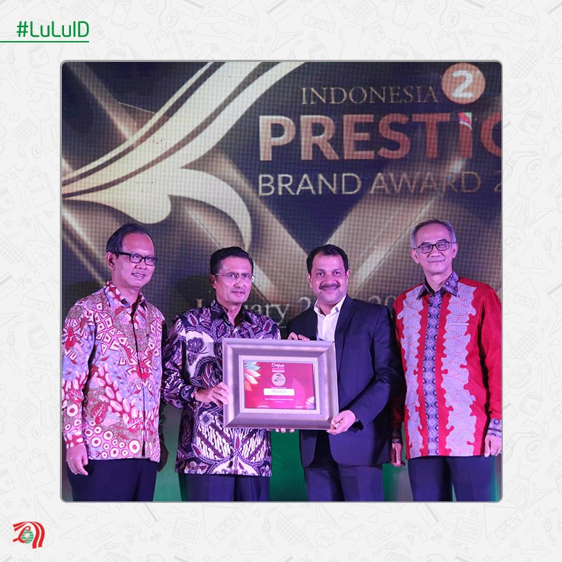 LuLuHyperID's tweet photo. LuLu Hypermarket & Dept. Store menjadi pemenang dari TOP 5 Prestige Brand dalam kategori Hypermarket di Indonesia. Kami ucapkan terima kasih dan apresiasi sebesar-besarnya terhadap seluruh pelanggan setia LuLu yang telah mendukung Kami hingga posisi ini. #LuLuHyperID #HappyAtLuLu https://t.co/f71BlgLa5a