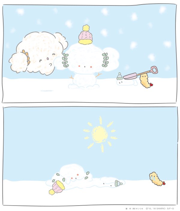 雪だるま‥なかなか上手に出来たみゅん‥! 