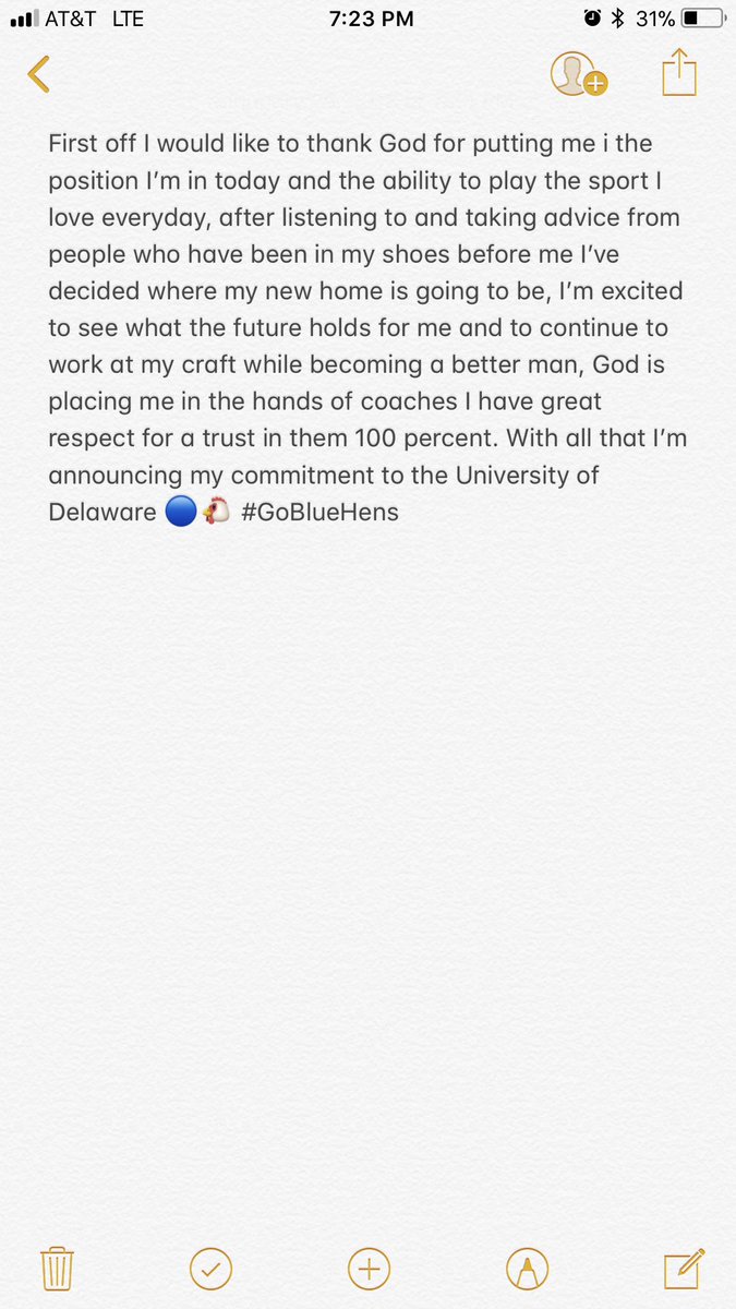 brandanhall_'s tweet photo. Committed🔵🐔✊🏽 @CoachCosh @UDCoachBelin @ChrisStewart302 https://t.co/YdbuO1fu22