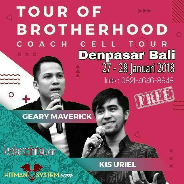 Siapa di sini yang tinggal di Bali? Yuk merapat ke acara TOUR OF BROTHERHOOD bareng <a href="/GearyMaverick/">Geary</a> &amp; <a href="/Kisuriel/">Kis</a> di Rumahan Bistro, 27 January, 4-7pm WITA. FREE ENTRY &amp; Terbuka untuk umum, Pria &amp; Wanita. Info hubungi <a href="/espadevata/">Ksatria Pulau Dewata</a> ya. Tiada kesan tanpa kehadiranmu. Bantu RT yaaaa