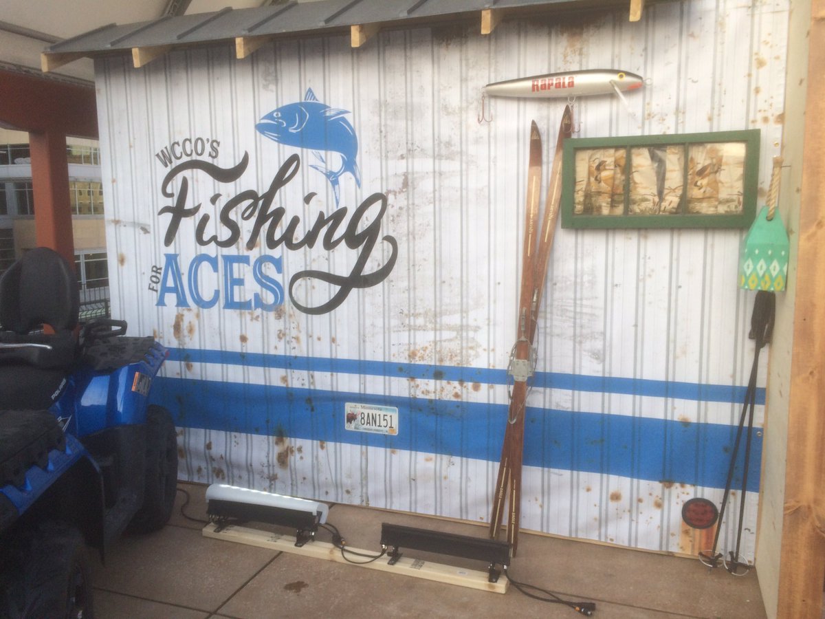 This is the exterior of our fishing trailer... on the roof <a href="/WCCO/">WCCO | CBS News Minnesota</a> #FishingForAces #minnecentric