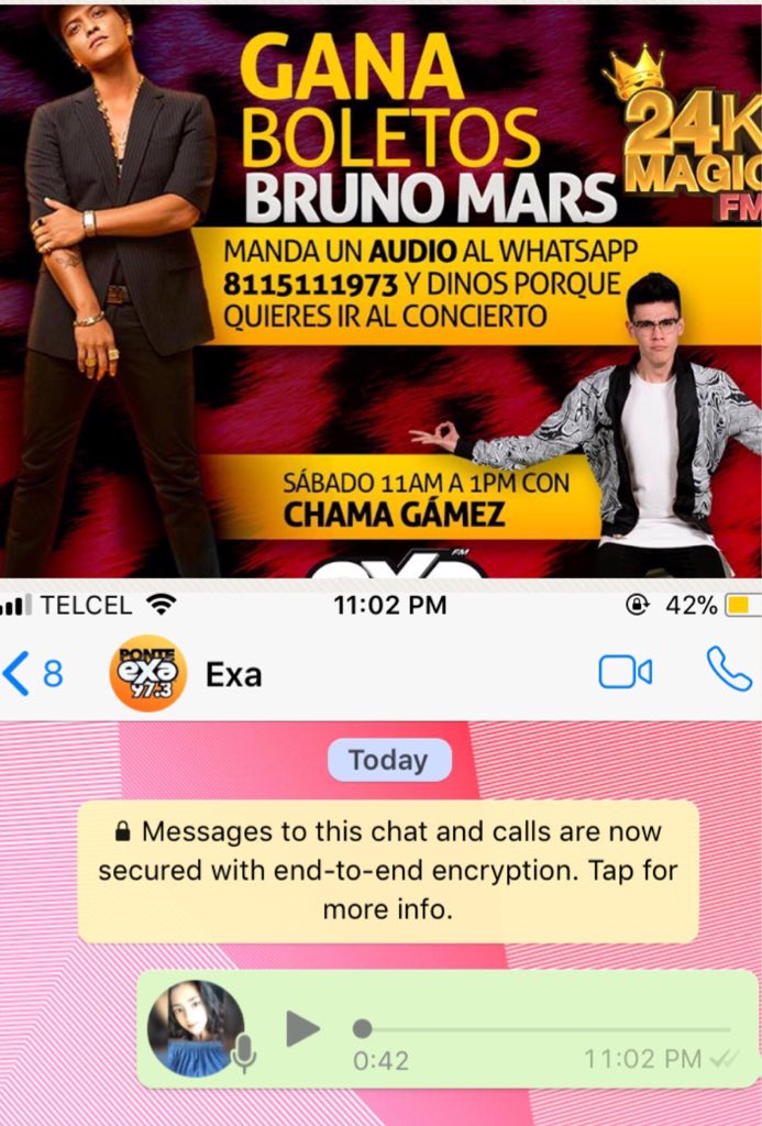 NaydelinArce's tweet photo. @aylin_arce Hola @examonterrey de vdd quiero ir al concierto, mis amigos se burlan porque participo en sus dinámicas pero de vdd tengo esperanza de que ganaré #BrunoMarsWeek https://t.co/5XkN5TWB7y