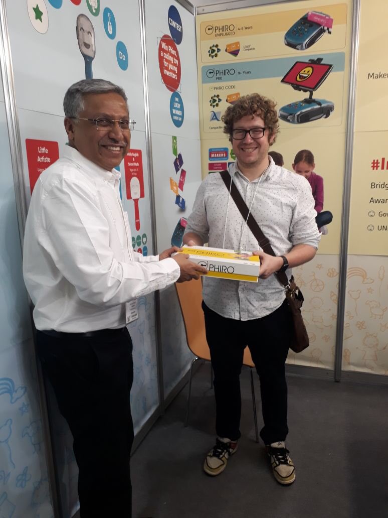 RobotixLS's tweet photo. Winner of a Phiro Robot! We are meeting the coolest people in education from around the world at @Bett_show ! https://t.co/Mjtg1PZ7Mw