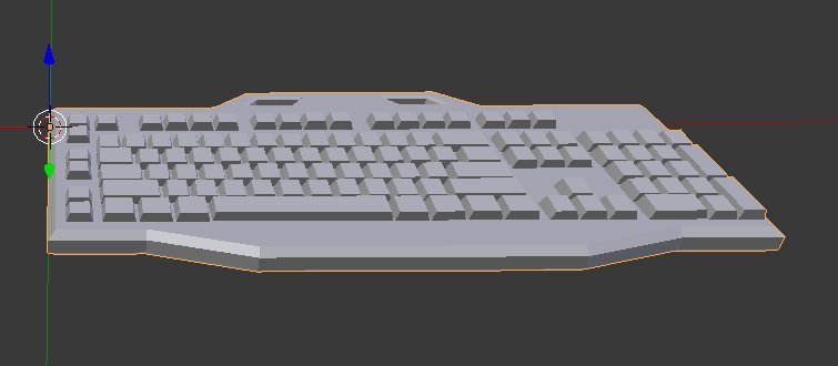 VRBuilds's tweet image. 3D model of our VR keyboard. Next step make a JSON file. #SteamVR #HTCVive #Vive #Steam #VR