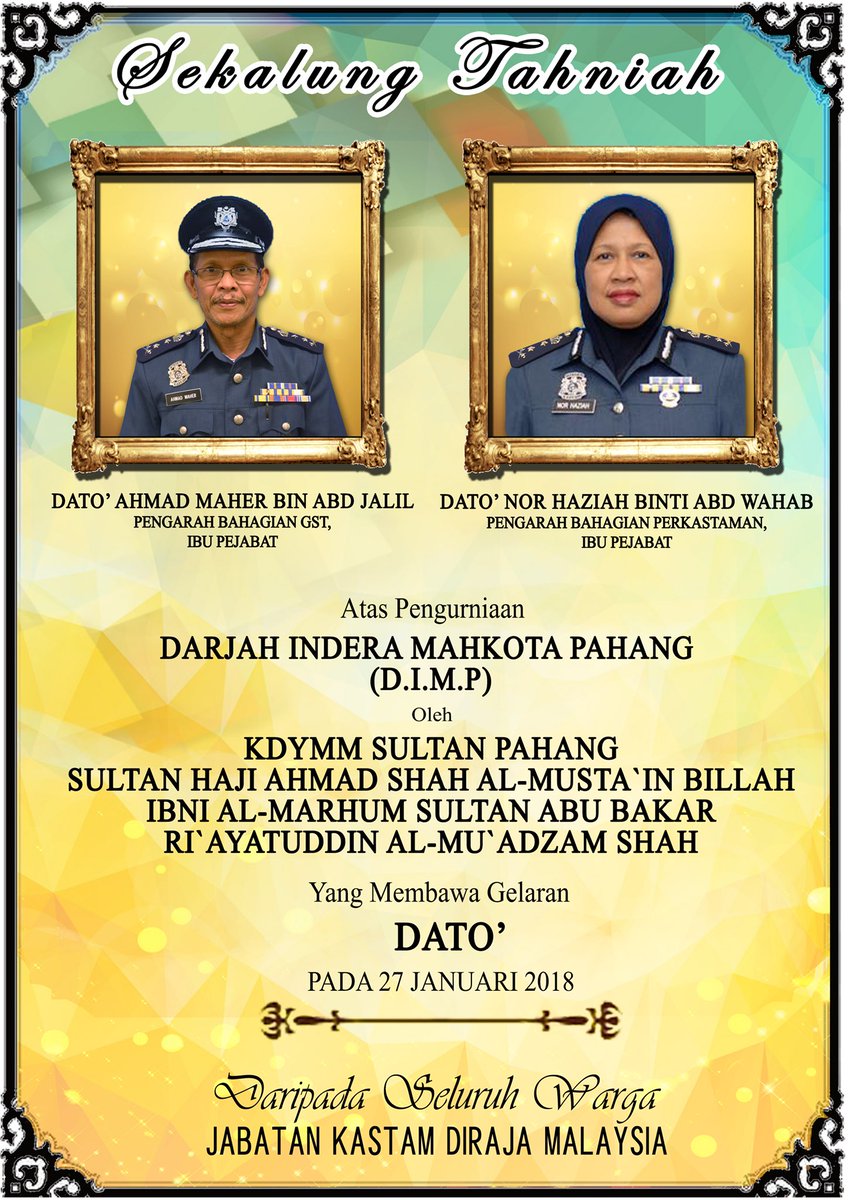 Diraja kastam ibu malaysia pejabat Ibu Pejabat