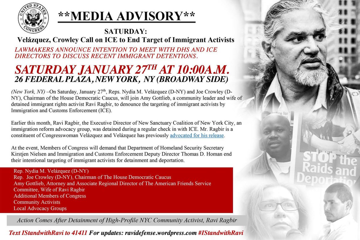 ImmigCoalition's tweet photo. Let’s call @DHSgov @ICEgov out as a #community as 1 in #solidarity #WhereIsRavi #BringJeanBack #WeStandWithMaru
#ImmigrantRights #HumanRights
Tomorrow at 10am
#IStandwithRavi https://t.co/99OCjkWzMa