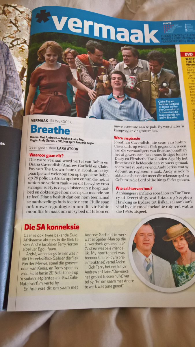 Thank you <a href="/huisgenoot/">Huisgenoot</a> for write-up about <a href="/BreatheMov/">Breathe The Movie</a> #SouthAfricanConnection <a href="/sterkinekor/">Ster-Kinekor</a> <a href="/StarburstPromo/">Starburst Promotions</a>
