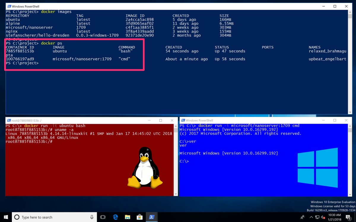 Docker Get A Sneak Peek At Linux Containers On Windows Lcow Via Dockercaptain Stefscherer T Co Sbk4jta6gz Docker Get A Sneak Peek At Linux Containers On Windows Lcow Via Dockercaptain Stefscherer T Co Sbk4jta6gz