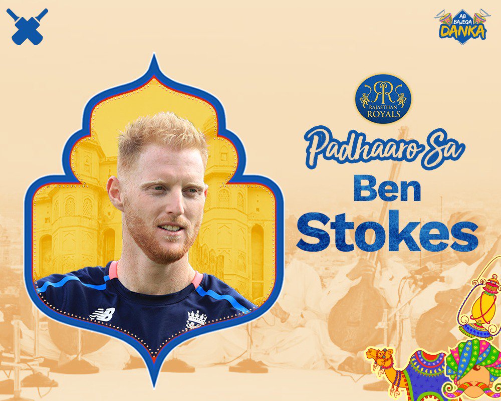ThEsAiV's tweet photo. Welcome's you @benstokes38 #IPLAuction https://t.co/jwhPEfEAdY