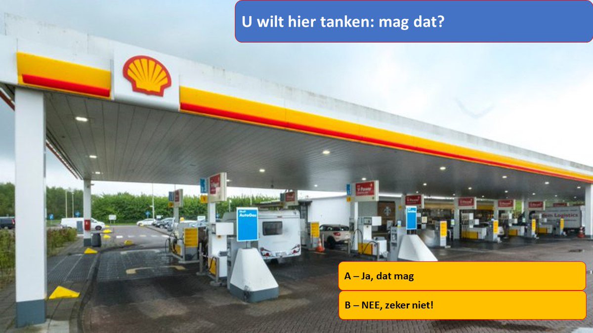 vriesr17's tweet photo. Theorie examen 2018: U wilt hier tanken: mag dat? #Shell #aardbeving #Groningen #NAM https://t.co/EvfITI7DV1
