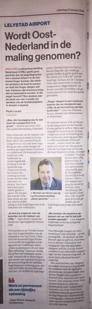 Den Haag probeert Oost-Nederland in de maling te nemen #LelystadAirport