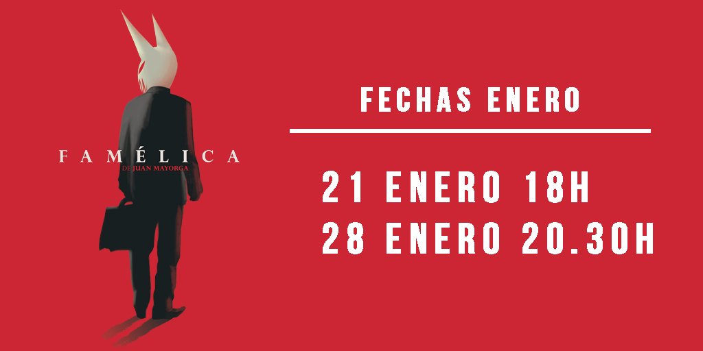 #Famélica "Para emocionarse sólo basta con la música" DOMINGO 28 A LAS 20.30 EN <a href="/teatrobarrio/">Teatro del Barrio</a> ENTRADAS: goo.gl/bcRs5n 🥊 #teatro #cultura #domingosfamélicos #juanmayorga #encanterate <a href="/canterateatro/">LA CANTERA</a>