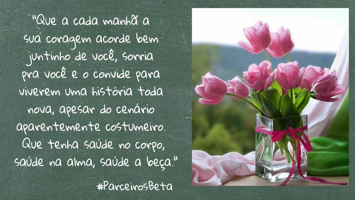 Deus interagindo, transformando abençoando e nos apresentando a vida todos os dias!
#ParceirosBeta
@ ParceirosBeta