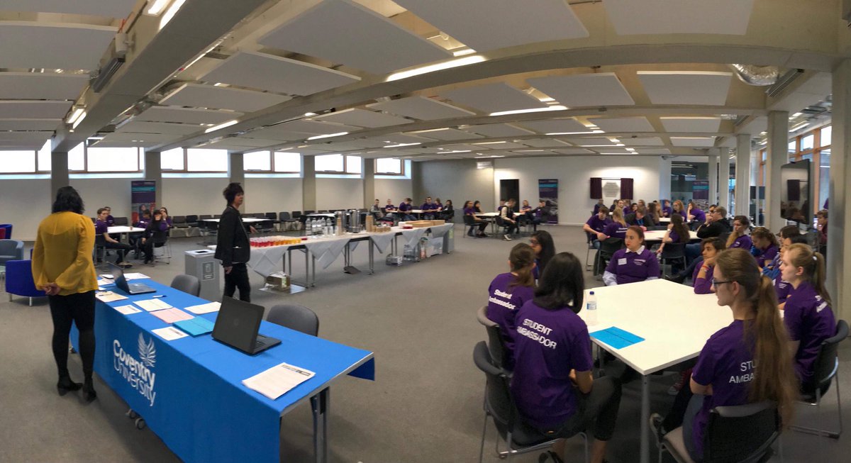 CovUniEES's tweet photo. The student advocates are ready for todayโs applicant experience day! Come find any of us for a chat about your course! #CovOpenDay #CovUni #EngineeringAndComputing @covcampus @CoventryUniNews https://t.co/EQivVKznap