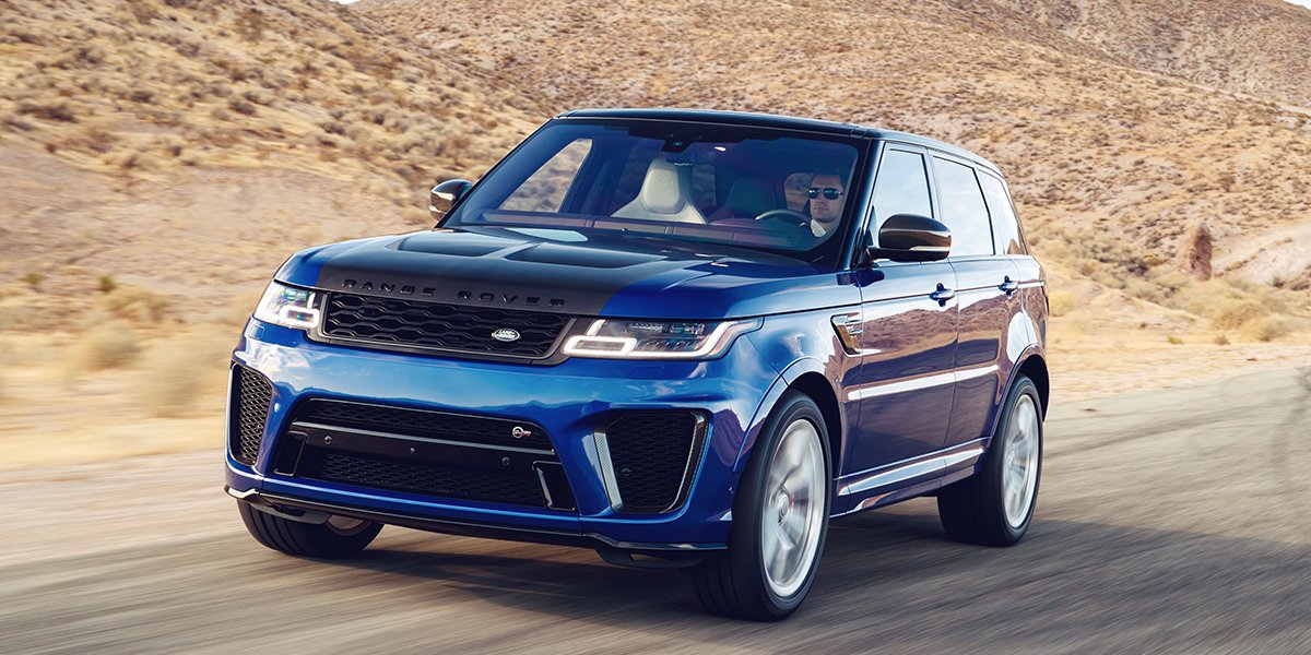 RangeRover's tweet photo. Potent performance and dramatic design elevates the #RangeRoverSportSVR into a category of its own.  Design yours: https://t.co/Fsc6WyxAXu #SVO #SpecialVehicleOperations https://t.co/WEX8ICw2bg