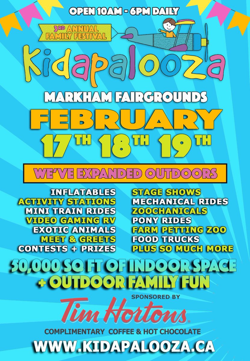 We are giving away a family pass! (Valued at $66) LIKE AND SHARE TO ENTER! Winner will be announced on Feb 7th! #kidapalooza