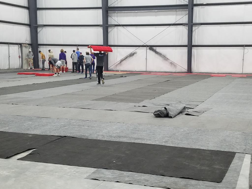 mlcockroft's tweet photo. The fun has begun, placement of the courts with @AngolaHSBasebal at @BallSportsAcad1 #FunonaSaturday. https://t.co/PvbyhpYS8O