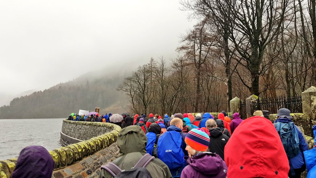 glocky9's tweet photo. Typically British show of strength at today's moving #ZipOff Thirlmere protest. Ending with a lovely touch of class from @FriendsofLakes  (cake) . Always a pleasure meeting up with likeminded folk @Mounta1n_Mike @BeckyRowbo also #NotJustLakes https://t.co/CCLwZ8CI08