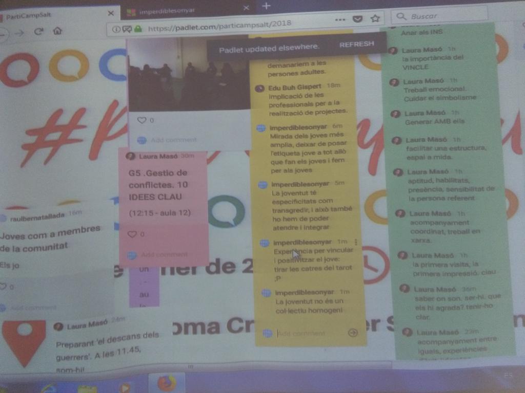 ojlaselva's tweet photo. Aprenentatge #entreiguals amb professionals i regidories de joventut i joves al #PartiCampSalt https://t.co/pLsyhBgK8w