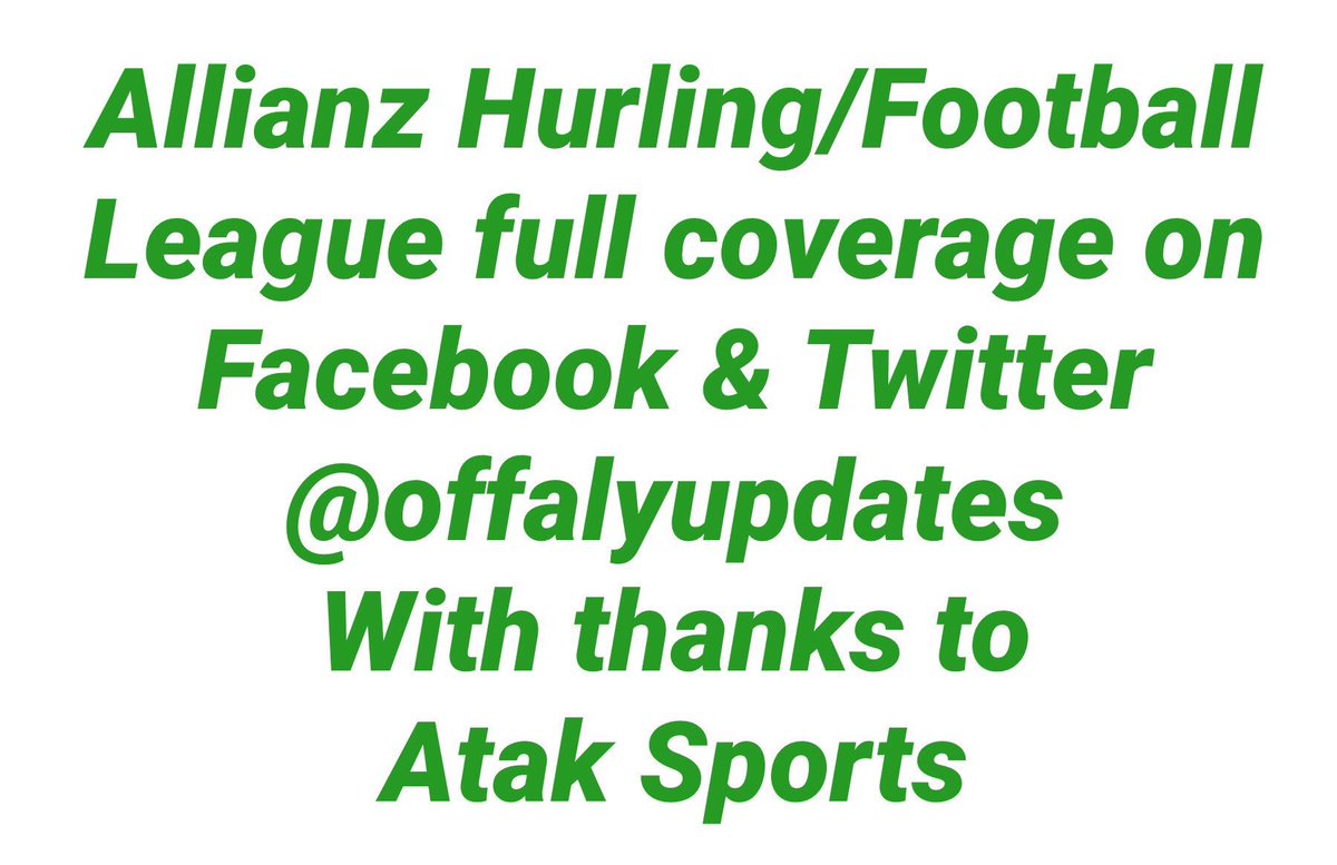 OffalyTracker's tweet photo. This years Allianz Hurling &amp; Football League is brought to you with thanks to AtakSport proudly sponsoring this years coverage check out there website https://t.co/iyUP7bn5Pt 
Use the hashtag #BeAtakMinded https://t.co/5w25LcOvMd