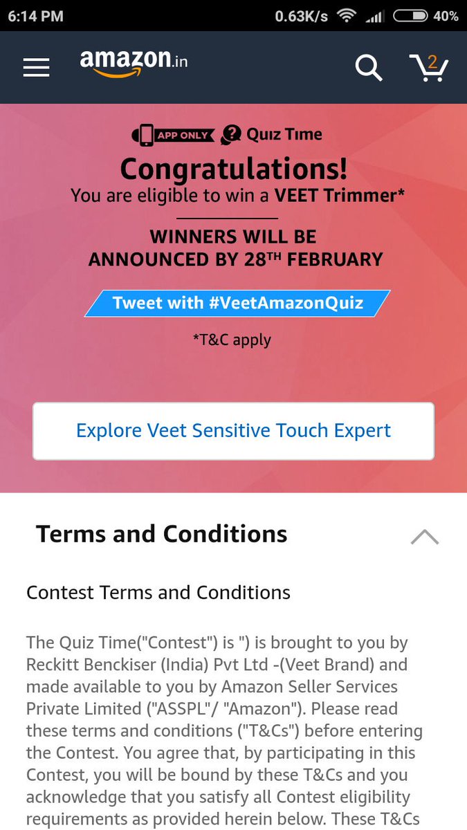 KunalGupta0451's tweet photo. @amazonIN 
#VeetAmazonQuiz
Tweeting here with my screenshot
Wish to gt lucky
Calling
@oyebabby 
@SonamjitKaur 
@Rain_Man25 
@munmundas2204 
@sanchitabhartiy 
@BansalKunjkapil 
@KunalGupta0451 
@Pritigupta13031 
@priyaagrawal02 
@NehaManocha7 
@Paridhigoel2 
@Lyfscool247 https://t.co/UwZyobHbgb