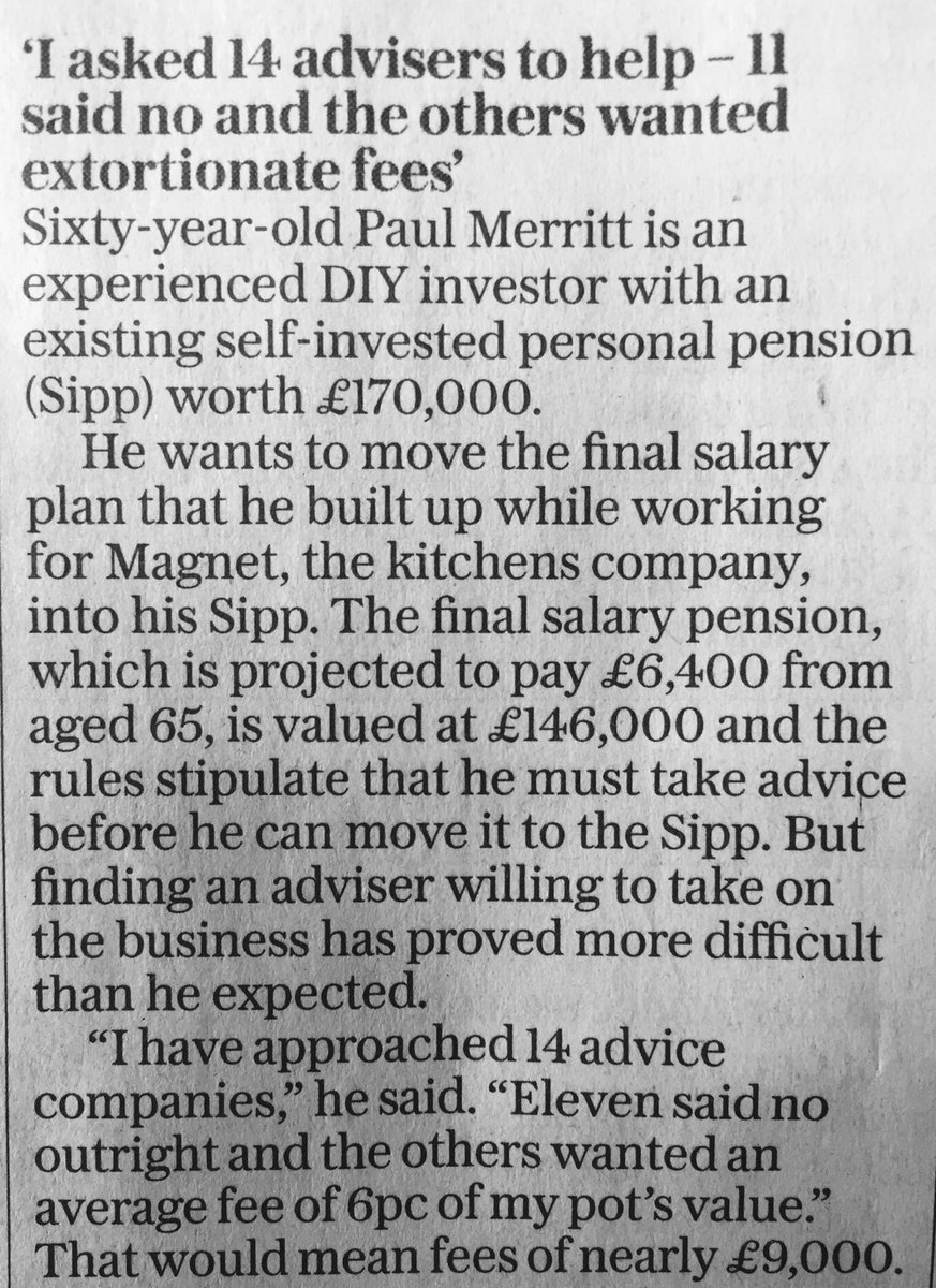 Its difficult to find pension transfer advice. Pension transfer requests are turned down in droves. But some people experience a #tailoredadvice process fit for purpose and at sensible fees glfinancial.co.uk/your-financial… #theXYZof #ProblemSolvers #precision #bespoke #RetirementPlanning