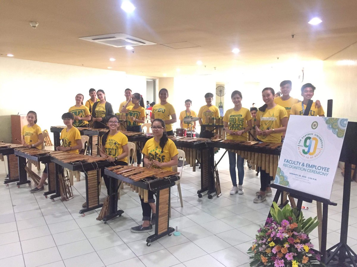FEUBambooBand's tweet photo. January 26, 2018

The FEU Bamboo Band during the welcoming ceremony of the Faculty and Employee Recognition at the Technology Building Mini Auditorium. https://t.co/bp6fLKWelv