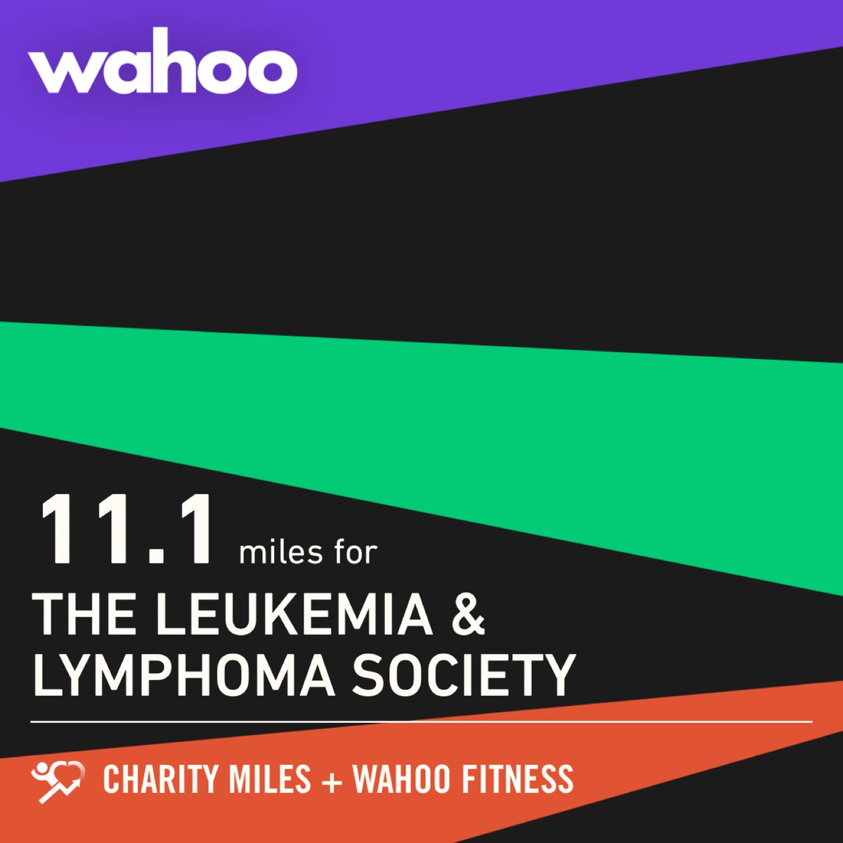 vcmora70's tweet photo. 11.1 @CharityMiles for @LLSusa. Thanks to @wahoofitness for sponsoring me. #Wahooligan https://t.co/AwnXTEwjVw