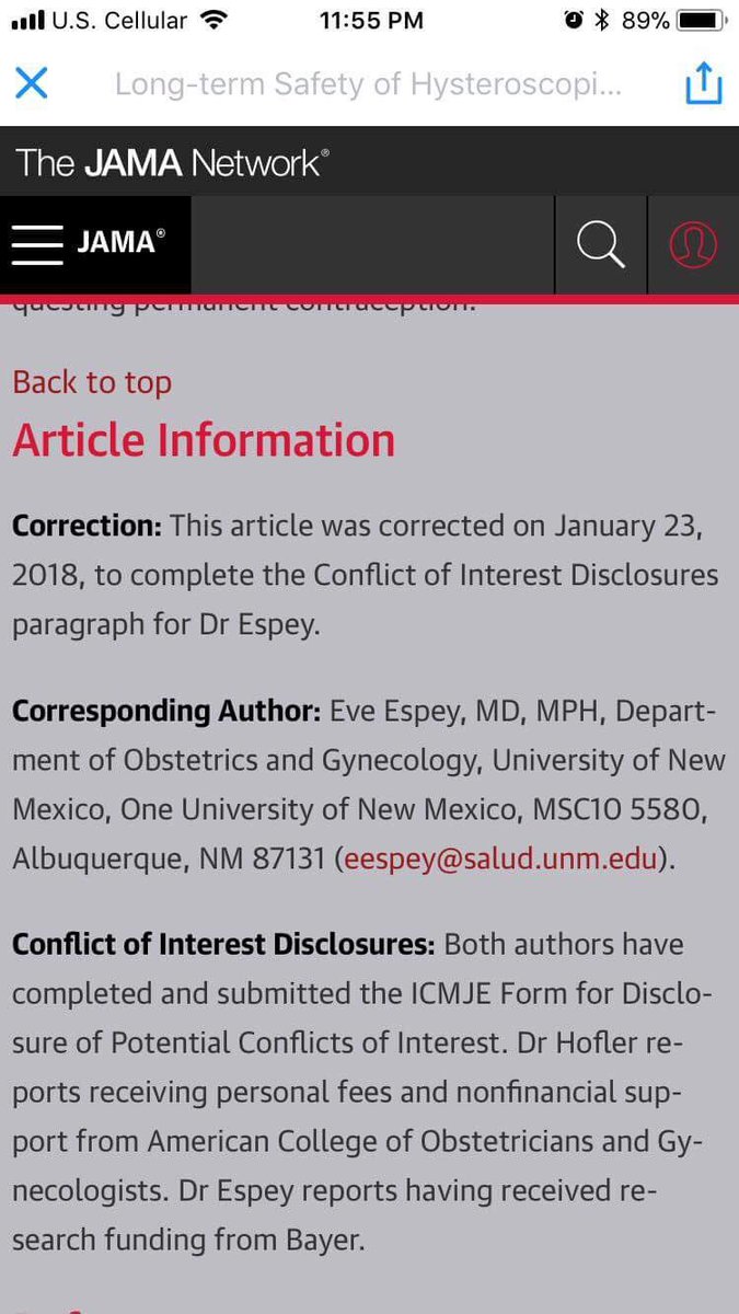 gwendolynrain's tweet photo. #Bayer grasps at straws with their most recent bias French “study” on #Essure. Misleading people with deceptive title. Go read the actual article. https://t.co/P1tQKMHui2