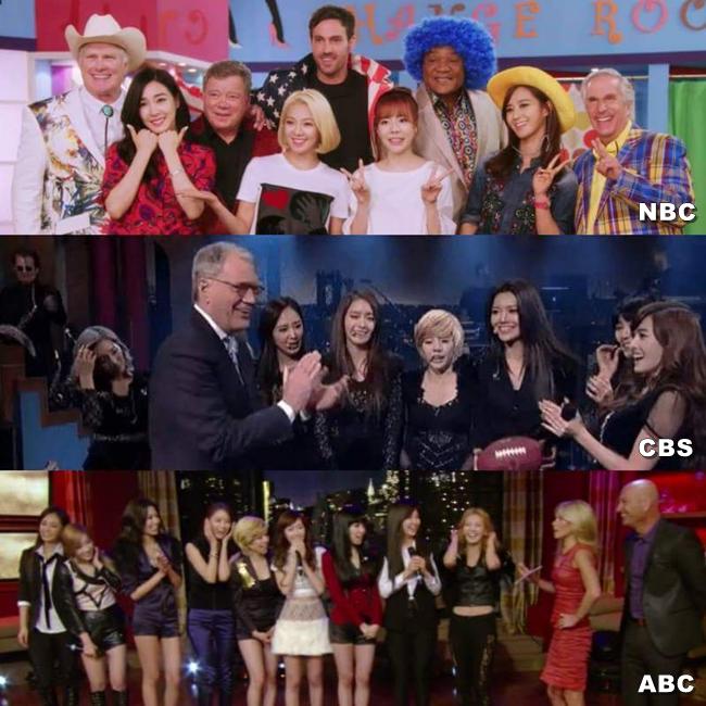 The first korean group to appear in all three major american TV networks.  #TwitterBestFandom  #TeamSNSD