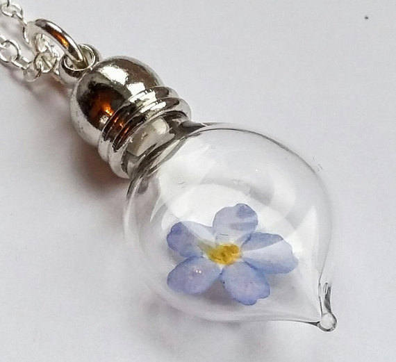 Excited to share my best selling product for Valentine's day and Mother's Day etsy.me/2DIqliG #forgetmenots #jewellery #necklace #blue #girls #silver #floral