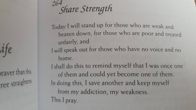 'Today I will stand up for those who are weak and beaten down...I save another and keep myself from my addiction...' #rECoveRy #ECRAbstinence #OneDayAtATime