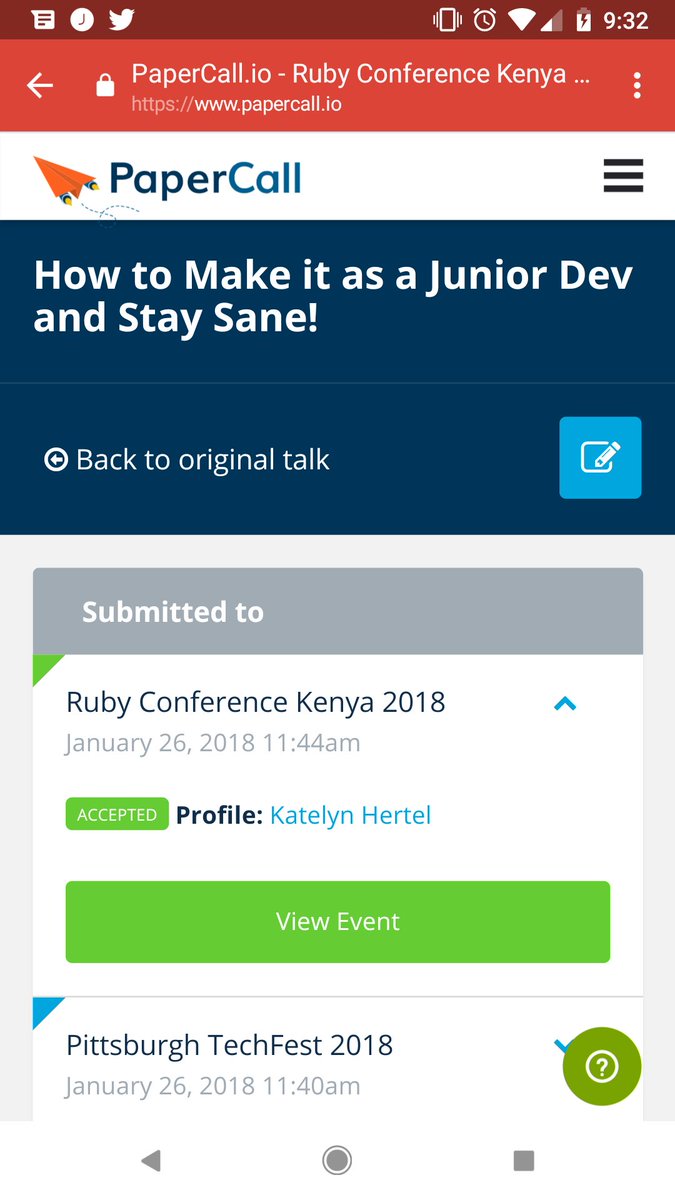 Katers_Potaters's tweet photo. Proud to announce I will be speaking at #RubyConfKenya in June!! I couldn't be more excited! #Nairuby #RubyConfKenya2018 #Kenya #Nairobi https://t.co/vXbJwx0nJB