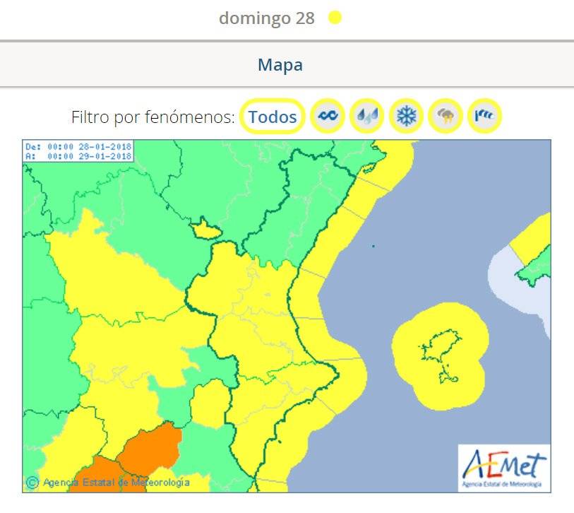 🔴ACTUALIZACIÓN, #TemporaldeLevante, boletín de información especial emitido por <a href="/GVA112/">Emergències 112CV</a> para mañana domingo, 28 de enero, por el riesgo de  #gotafría en la #ComunidadValenciana #Alfafar