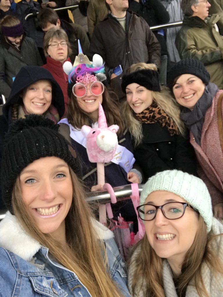 gage_emma's tweet photo. #Chelfie hen party well underway...!!! Watch out for the #unicorn in the next race.... 😂 https://t.co/IcZ2OLEUdT