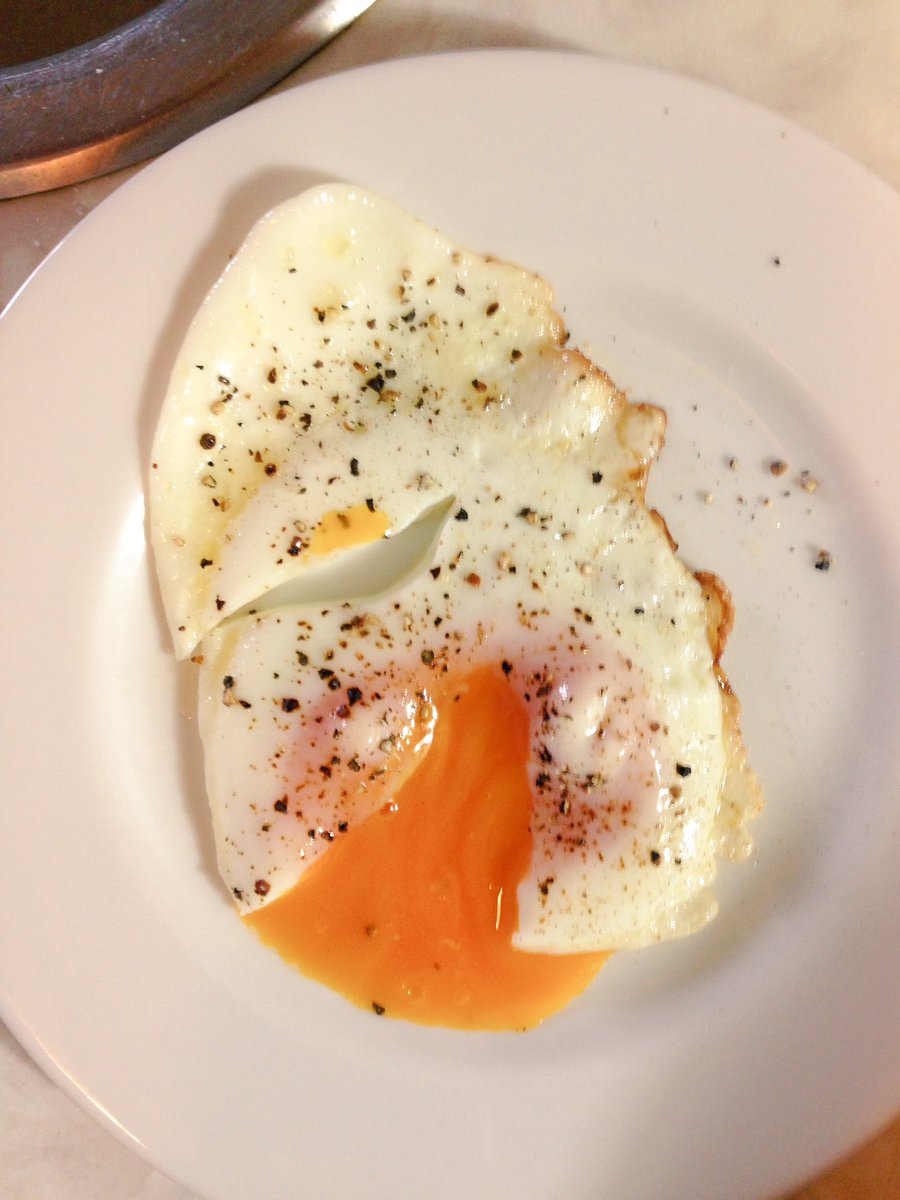 CagedChef457's tweet image. Back from testing the gentle side of this induction unit. Simple sunny-side up egg. Absolutely f*ing perfectly cooked! #HappyCamperMe 🤗 Perhaps garlic sausage at lunchtime. 🤔#MoreComplex  This is fun! 😃👍