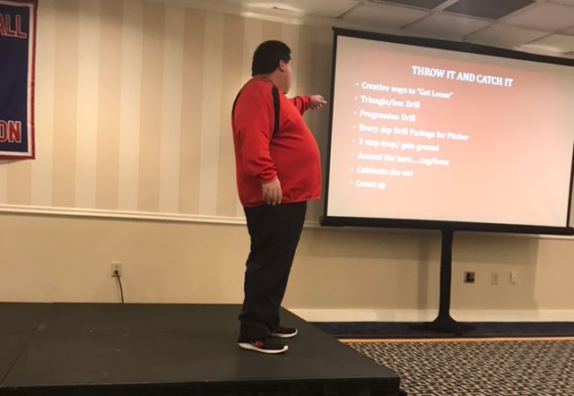 Coach Mark “Pudge” Gjormand speaking at Mass Baseball Coaches Clinic <a href="/MassBCA/">MBCA</a>