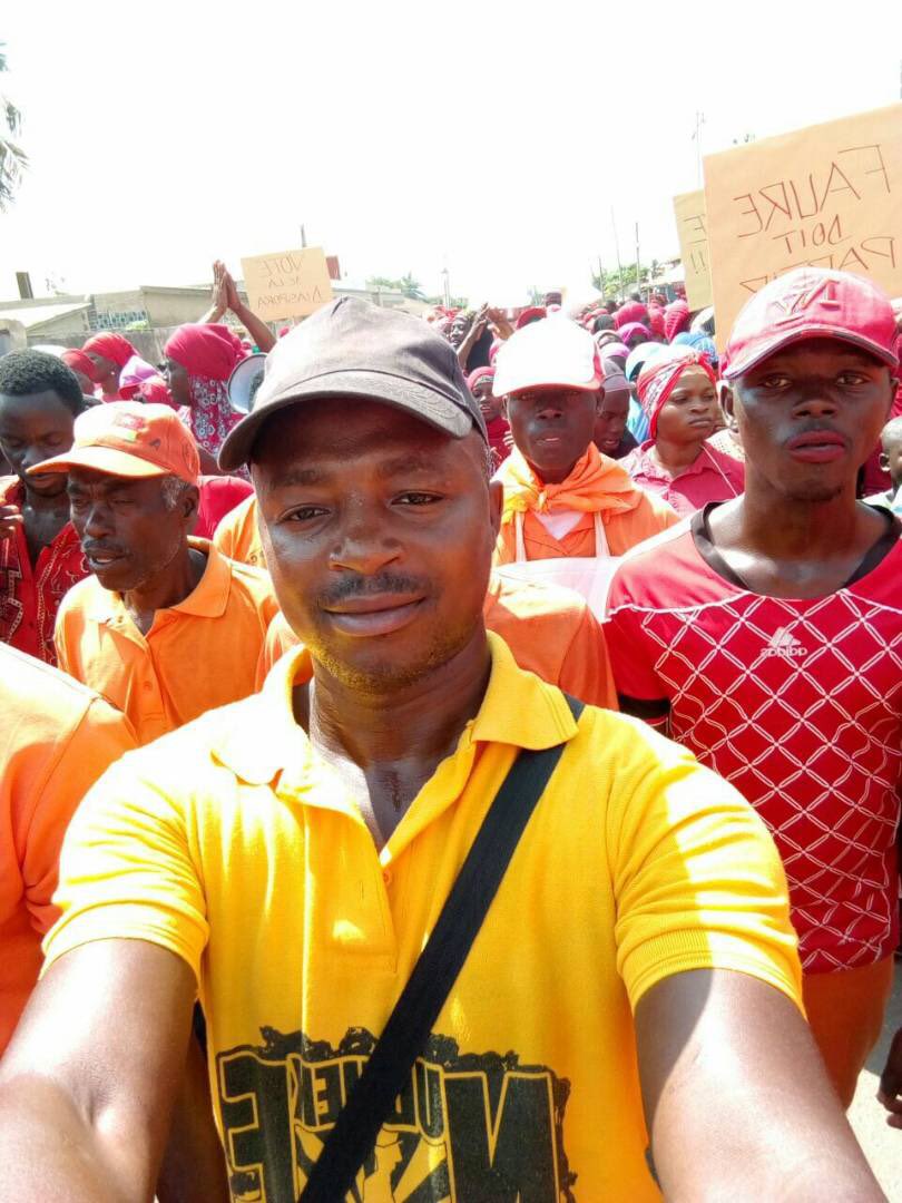 Farida_N's tweet photo. Arbitrary arrestations continue in #Togo . Bob Atisso , à community organizer in the city of Kpalime has been arrested. He is charged for sharing a cartoon depicting minister of security Yark Damehane as a monster. #Fauremustgo #Togodebout https://t.co/Au7jmfcyWS