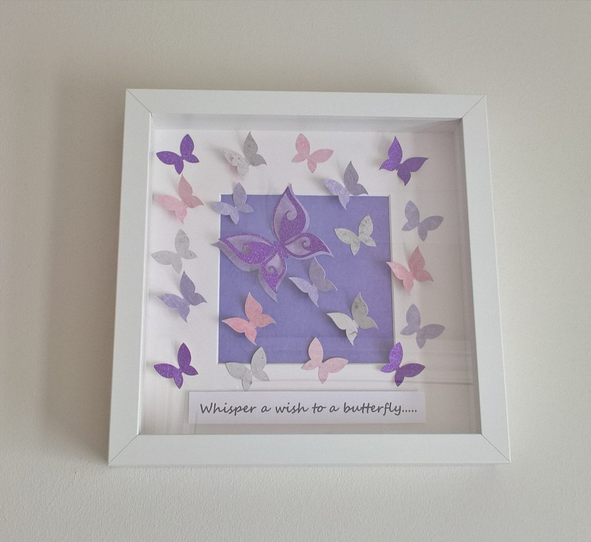 ANote_ToOneself's tweet image. Whisper a wish to a butterfly #deepboxframe #glitter #card #gift #mothersday #birthday #justbecause