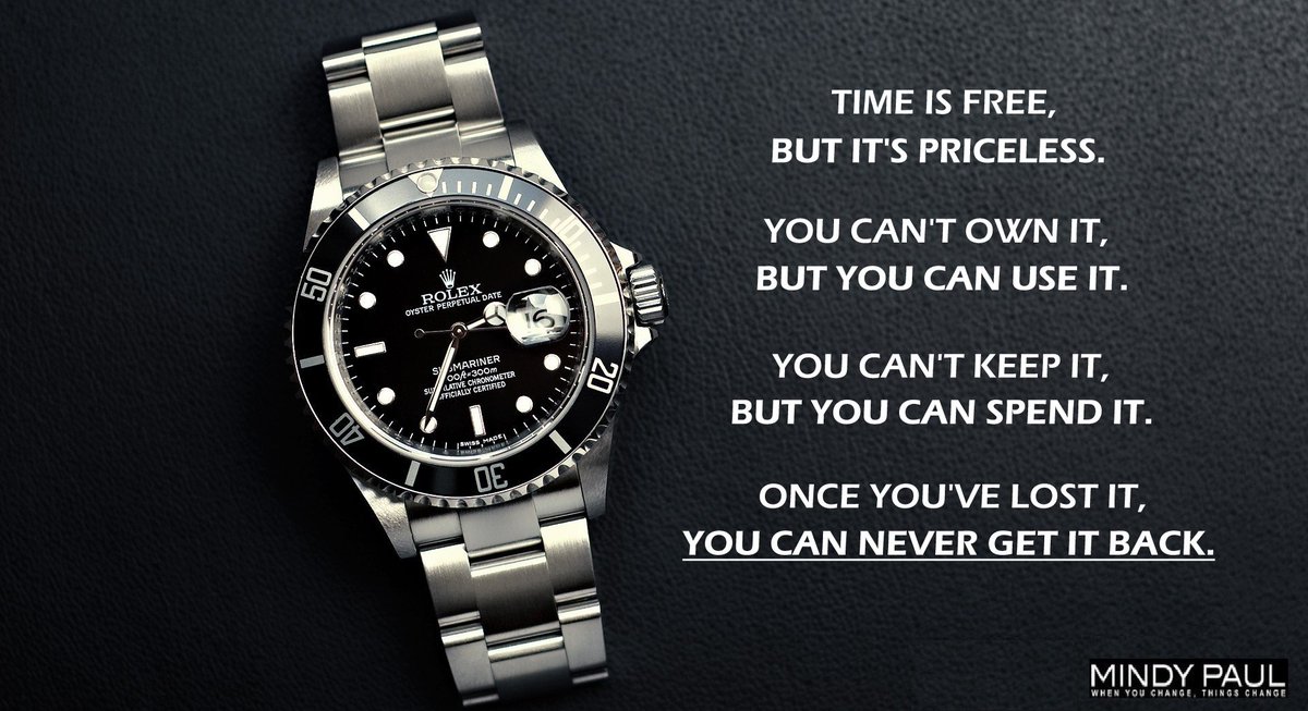 mindypaul_'s tweet image. Time is precious. #Spenditwisely