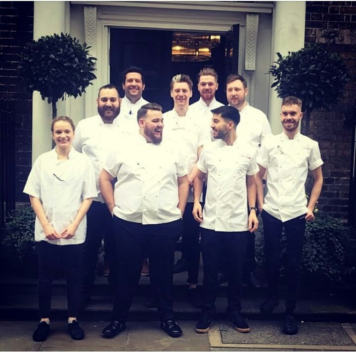 Proud to have <a href="/ChefTomPeters/">Tom Peters</a> and the other <a href="/MasterChefUK/">MasterChef UK 🍴</a> contestants taking over <a href="/RouxAPS/">Roux @ Parliament Sq</a> for lunch and dinner today. With <a href="/mCampbellCHEF/">Matthew Campbell</a> <a href="/StevenLickley/">Steven John Lickley</a> <a href="/tmoody88/">Tom Moody</a> <a href="/LKattou/">lyes.kattou@hotmail.fr</a> <a href="/Jamie_Park90/">Jamie  Park</a> there's going to be spectacular food, lucky diners!