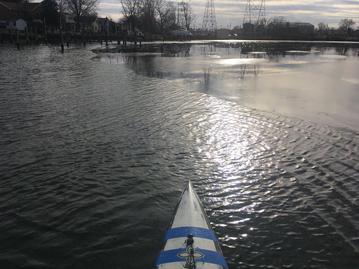Still a bit of ice in the creeks around #Baltimore, but the sun feels good! <a href="/MarylandSUP/">Maryland Sup</a>