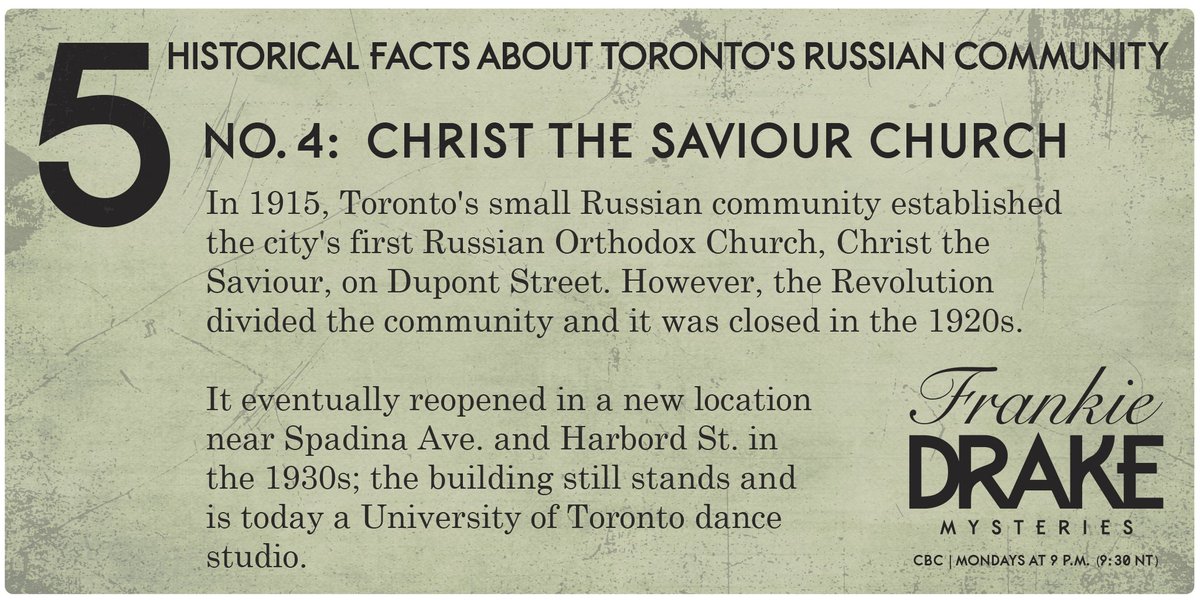CBCFrankieDrake's tweet photo. Learn where Toronto's very first Russian Orthodox church was located in our fourth #RussianCanadian history fact!
#Russia #Toronto #Canada #CanadianHistory #RussianOrthodox https://t.co/7iSDaToLty
