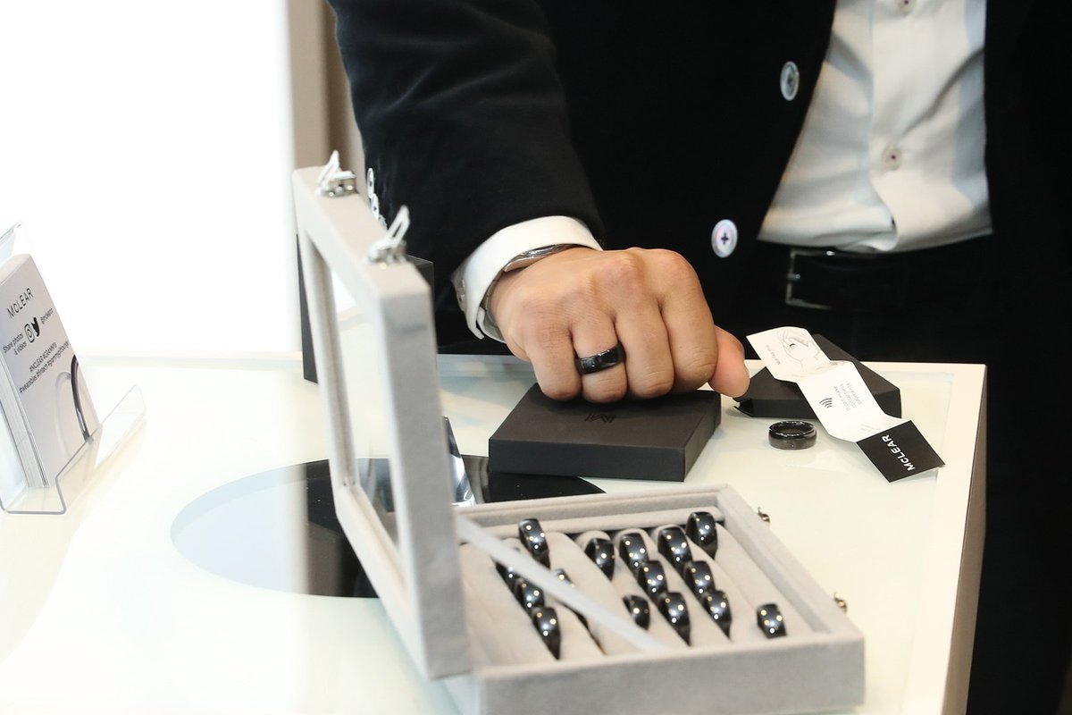 Today is the last day at the #grammygiftlounge Many guests are visiting our #McLEAR booth. Amazing! Follow us <a href="/mclearco/">McLEAR</a> to receive all the cool updates! #GRAMMYs #fintech #wearables #nfcring