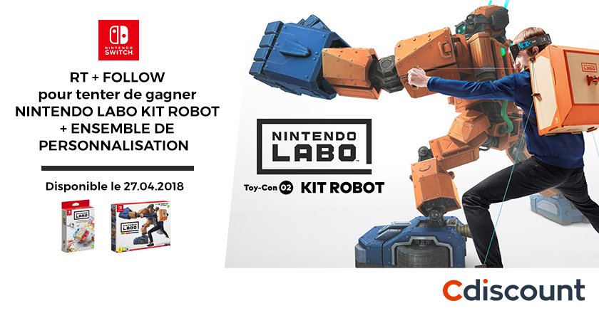 SchnapsyX's tweet photo. ๐ #Concours
๐ ร gagner : #NintendoLabo Kit Robot + Ensemble de personnalisation โก๏ธ https://t.co/3m8iDR29oy
โ
Pour participer :
RT + Follow @Cdiscount
๐ TAS 01/02 by #PlayDown_FR via @c0nvey https://t.co/GRMdGQEGp9