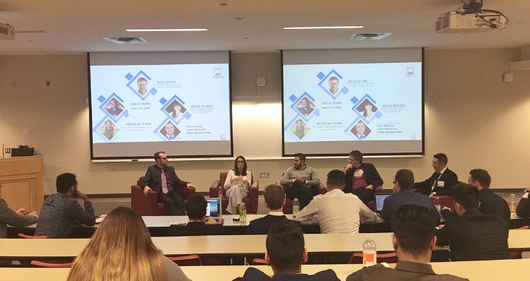 stadiumdigital's tweet photo. Our very own @Joelle_Elfassy discussing how technology is changing the consumption of sports today at @TRSMRyersonU https://t.co/FV1eoqkHnX