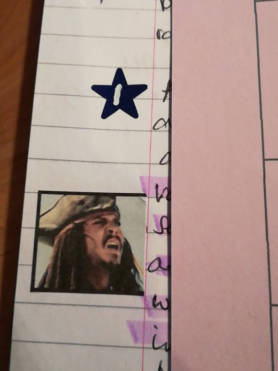 I have finally lost the plot with marking and created/using Jack Sparrow stickers for when I have now idea what they are talking about