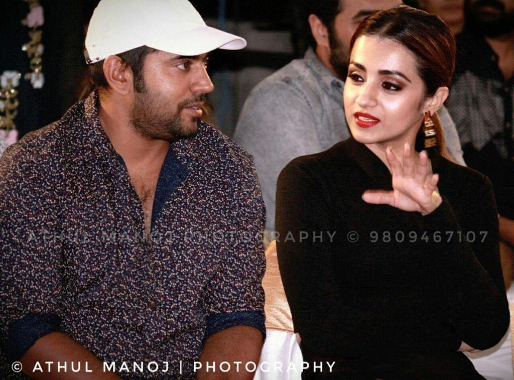 aruntrish's tweet photo. Jude & Crystal #HeyJudeAudiolaunch @NivinOfficial @trishtrashers ๐๐ https://t.co/khSiaMl8gU