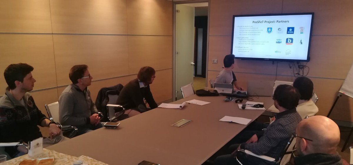 ProsfetProject's tweet photo. Understanding and sharing ideas with other researchers from #Cnr and @UniGenova: Andrea Serena on secondment @SoftecoSismat - A workshop on sustainable urban logistics with a focus on Italian case studies https://t.co/S2lEQAIdZM