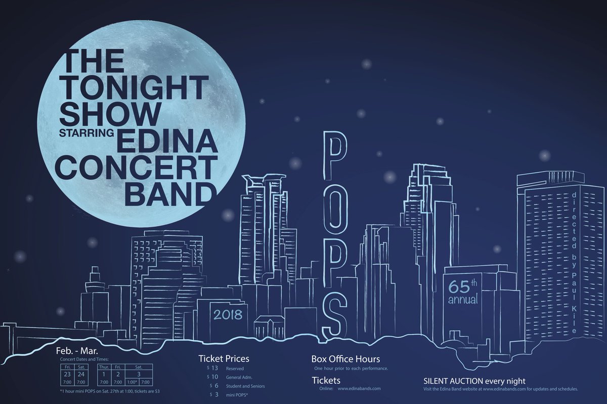 Edina Bands (@edinabands) on Twitter photo Edina Concert Band loves Steve Higgins and Jimmy Fallon!! Paying tribute to The Tonight Show with this year‘s 65th Annual Pops Concert. Thanks Steve and <a href="/jimmyfallon/">Jimmy Fallon</a> and <a href="/FallonTonight/">The Tonight Show</a> for the inspiration and welcome to Minnesota!! #TonightShowPops Edina Concert Band loves Steve Higgins and Jimmy Fallon!! Paying tribute to The Tonight Show with this year‘s 65th Annual Pops Concert. Thanks Steve and <a href="/jimmyfallon/">Jimmy Fallon</a> and <a href="/FallonTonight/">The Tonight Show</a> for the inspiration and welcome to Minnesota!! #TonightShowPops